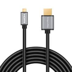 Krüger&Matz Kábel HDMI - micro HDMI 1,8m Kruger &amp; Matz Basic sivá KM1238