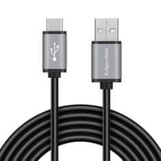 Krüger&Matz USB kábel - USB typ C 1m Kruger & Matz Basic sivý KM1239