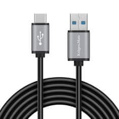 Krüger&Matz Kábel USB 3.0 V zástrčka - Kruger &amp; Matz Základný typ C 5G 1m zástrčka sivá KM1244