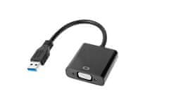 QUER USB 3.0 - VGA adaptérový adaptér čierny KOM0984