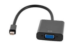 Cabletech Adaptér konektora Zástrčka MINI DISPLAYPORT - zásuvka VGA čierna KOM0848