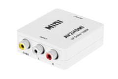 Cabletech Zásuvka prevodníka signálu Zásuvka AV - CHINCH CVBS + AUDIO - HDMI biely KOM0983