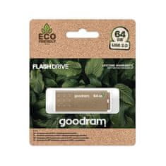 GoodRam ECO FRIENDLY flash disk USB 3.0 64GB hnedý TGD-UME30640EFR11