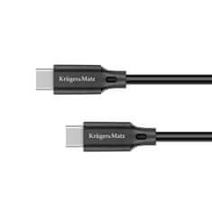 Krüger&Matz USB Type C - USB Type C kábel 100 W 1 m Kruger & Matz Basic čierny KM1260