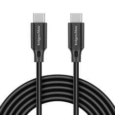 Krüger&Matz USB Type C - USB Type C kábel 100 W 1 m Kruger & Matz Basic čierny KM1260