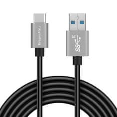 Krüger&Matz USB kábel - USB typ C 10 Gbps 1 m Kruger & Matz Basic sivý KM1263