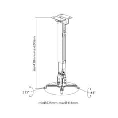 Cabletech UCH0101-1 Držiak projektora na stenu