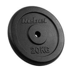 Rebel ACTIVE liatinové závažie 20kg otvor 31mm RBA-2131