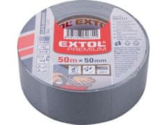 Extol Premium Lepící páska 8856312 textilní/univerzální, 50mm x 50m tl.0,18mm, šedá