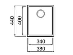 Elleci Granitový kuchyňský dřez QUADRA 100 G43 Spodní montáž