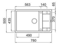 Elleci Granitový kuchyňský dřez s odkapem UNICO 310 K96