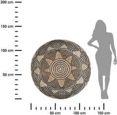 Dekorstyle Okrúhly koberec 120 cm juta, vzor 2