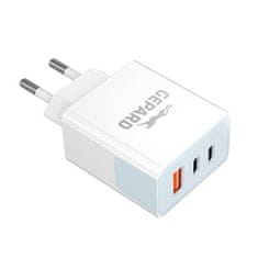 GEPARD PD 40W adaptér 2x USB-C + USB-A GSM1048 biela