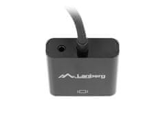 Lanberg adaptér HDMI (M) na VGA (F) + Minijack 3.5mm (F) kábel 20cm