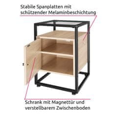 tectake Nočný stolík Dudley 40x43x60,5cm