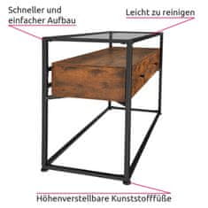 tectake Konzolový stolík Reading 101,5x41,5x80,5cm