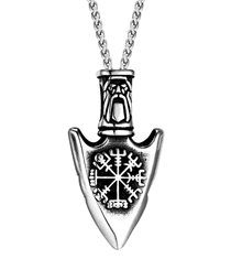 Camerazar Pánsky náhrdelník z chirurgickej ocele Viking Amulet, strieborný, 60 cm