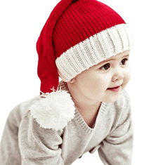 Camerazar Unisex detská čiapka Santa Hat, červená, akrylové vlákno, univerzálna veľkosť