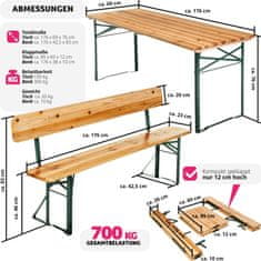 tectake Pivný set stola a lavice
