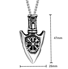 Camerazar Pánsky náhrdelník z chirurgickej ocele Viking Amulet, strieborný, 60 cm