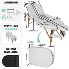 tectake Skladacie masážne lehátko Sawsan 3 zóny, 5cm