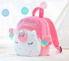 Camerazar Detský plyšový batoh Unicorn, polyester, 23x18 cm, nastaviteľné popruhy