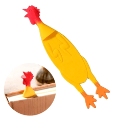 Camerazar Záložka Funny Chicken, farebná, silikónová, 16x3,9 cm