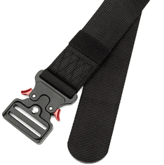 Camerazar Taktický vojenský opasok SURVIVAL Unisex, čierny, polypropylénový nylon, 125 cm