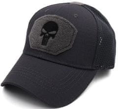 Camerazar Fashion Punisher Baseball Cap with Mesh Construction and Adjustable Veľkosť 54-58 cm