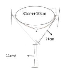 Camerazar Jemný náhrdelník s hviezdou, strieborný/zlatý, dvojdielny dizajn