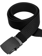 Camerazar Taktický vojenský opasok SURVIVAL, čierna farba, polypropylénový nylon, 37 mm x 125 cm