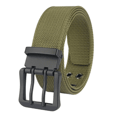 Camerazar Taktický vojenský opasok SURVIVAL Unisex, kovová pracka, polypropylénový nylon, 120x3,8 cm