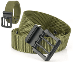 Camerazar Taktický vojenský opasok SURVIVAL Unisex, kovová pracka, polypropylénový nylon, 120x3,8 cm