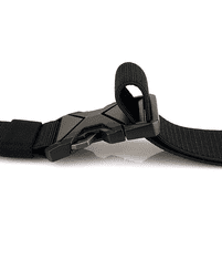 Camerazar Unisex vojenský taktický opasok SURVIVAL, čierny, polypropylénový nylon, 36 mm x 0,2 cm x 126 cm