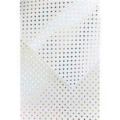 Galeria Papieru Ozdobný papier A4 Polka dot, 190 g, biely / zlatý, 10ks