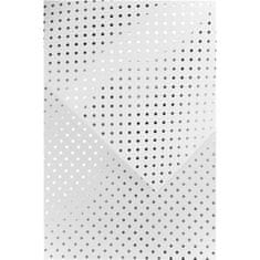 Galeria Papieru Ozdobný papier A4 Polka dot, 190 g, biely / strieb., 10ks