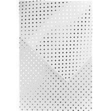 Galeria Papieru Ozdobný papier A4 Polka dot, 190 g, biely / strieb., 10ks