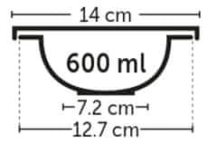 Flamingo Kena Miska pre psov s vekom Čierna/strieborná S 600ml