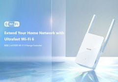 Tenda A33 - WiFi Range Extender AX3000 WiFi 6, opakovač 2976 Mb/s, 1x GLAN 1 Gb/s, WPS, 2x 5dBi, WPA3