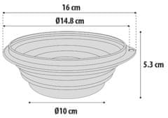 Flamingo Cestovná miska silikónová šedá 500ml