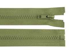 Kostený zips No 5 dĺžka 100 cm bundový - zelenošedá