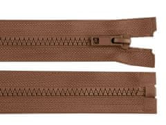 Kostený zips No 5 dĺžka 50 cm bundový - hnedá