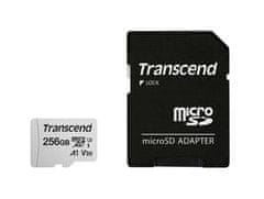 Transcend 256GB microSDXC 300S UHS-I U3 V30 A1 (Class 10) pamäťová karta (s adaptérom), 95MB/s R, 40MB/s W