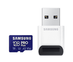 SAMSUNG micro SDXC 128GB PRO Plus + USB adaptér