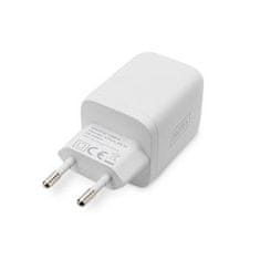 Digitus Miniatúrna nabíjačka USB-C, 2portová, 65W 2x USB-C, 45W+20W, biela.