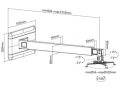 Reflecta VESTA 152S nástenný držiak dataprojektora