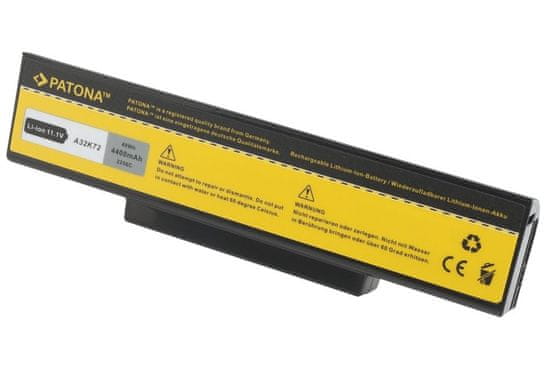 PATONA batéria pre ntb ASUS K72 K72DR K72DY 4400mAh 10,8 V čierna