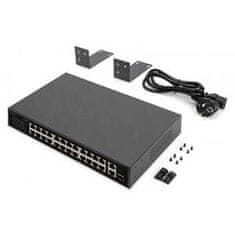 Digitus 24 Port 10/100 Mbps PoE 24x10/100 Mbps PoE RJ45 Ports,1 xGE RJ45,1xSFP