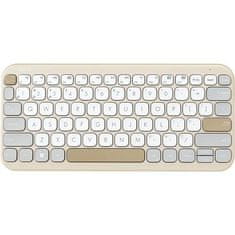 ASUS klávesnica KW100 Oat Milk - bezdrôtová/bluetooth/SK/SK/krémová with copilot key