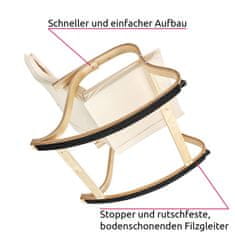 tectake Hojdacie kreslo Roca z brezového dreva, do 150 kg